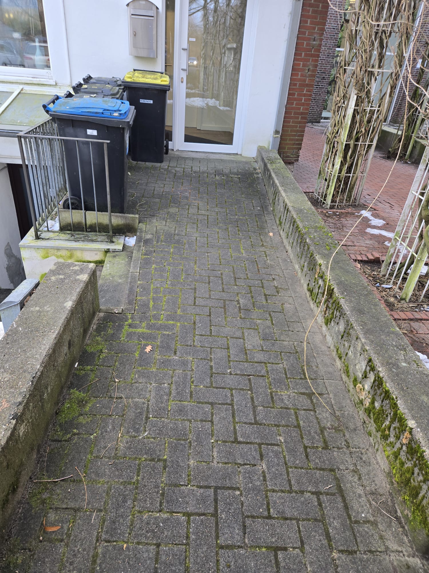 Gehweg vor der Steinreinigung